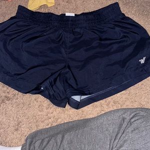 Navy blue varsity shorts size large!!